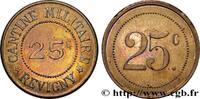 MILITARY JETONS, TOKENS AND COINS 25 centimes Cantine Militaire MILITARY JETONS, TOKENS AND COINS Revigny-sur-Ornain n.d. (26mm, 4,53g, 6h) -