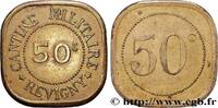 MILITARY JETONS, TOKENS AND COINS 50 centimes Cantine Militaire MILITARY JETONS, TOKENS AND COINS Revigny-sur-Ornain n.d. (26mm, 5,00g, 6h) -