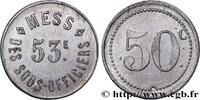 MILITARY JETONS, TOKENS AND COINS 50 Centimes - Mess des Sous-Officiers (53e) MILITARY JETONS, TOKENS AND COINS Perpignan n.d. (22mm, 0,72g, 12h) -