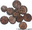 Lot de dix monnaies LOTS (mm, g, h) -
