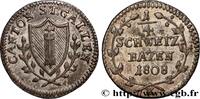 SWITZERLAND - CANTON OF ST. GALLEN 1/4 Batzen SWITZERLAND - CANTON OF ST. GALLEN 1808 (20mm, 1,02g, 6h) -