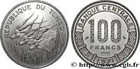 CHAD Essai de 100 Francs type “Banque Centrale”, antilo CHAD Paris 1971 (25mm, 7,03g, 6h) -