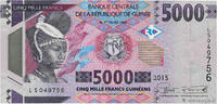 GUINEA 5000 Francs GUINEA 5000 Francs 2015 UNC -
