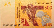WEST AFRICAN STATES 500 Francs WEST AFRICAN STATES 500 Francs 2023 UNC -