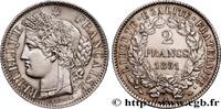 FRANCE 2 francs Cérès, IIe République II REPUBLIC Paris 1851 (27mm, 9,96g, 6h) -