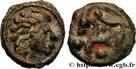 FRANCE Potin à la tête “d’indien”, de style fin SENONES (Area of Sens) Ier siècle avant J.-C. (18,5mm, 4,82g, 3h) -