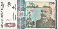 ROMANIA 200 Lei ROMANIA 200 Lei 1992 UNC- -