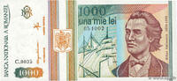ROMANIA 1000 Lei ROMANIA 1000 Lei 1993 UNC -