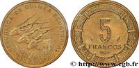 EQUATORIAL GUINEA Essai de 5 Francos BEAC antilopes EQUATORIAL GUINEA Paris 1985 (20mm, 3g, 6h) -