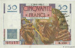 FRANCE 50 Francs LE VERRIER FRANCE 50 Francs LE VERRIER 1950 XF+ -