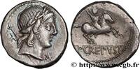 THE REPUBLIC (280 BC to 27 BC) Denier CREPUSIA Rome 82 AC. (17,5mm, 3,82g, 3h) -