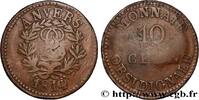FRANCE 10 cent. Anvers au double L, frappe de l’arsenal d LOUIS XVIII Anvers 1814 (34mm, 25,00g, 12h) -
