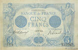 FRANCE 5 Francs BLEU FRANCE 5 Francs BLEU 1916 VF- -