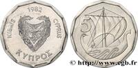 CYPRUS Essai de 5 Mils navire antique CYPRUS Paris 1982 (21mm, 1,66g, 12h) -