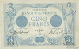 FRANCE 5 Francs BLEU FRANCE 5 Francs BLEU 1916 VF+ -