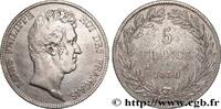 FRANCE 5 francs type Tiolier sans le I, tranche en creux LOUIS-PHILIPPE I Paris 1830 (37mm, 24,75g, 6h) -