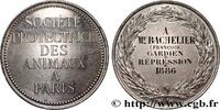 FRANCE Médaille, Société protectrice des animaux ANIMAUX 1886 (41mm, 38,38g, 12h) -