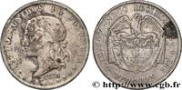 COLOMBIA 5 Decimos Etats Unis de Colombie COLOMBIA Medellin 1878 (30mm, 12,16g, 6h) -