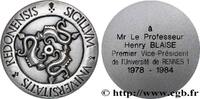 FRANCE Médaille, Université de Rennes UNIVERSITÉS 35 - Rennes 1985 (62mm, 152,78g, 12h) -