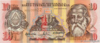 HONDURAS 10 Lempiras HONDURAS 10 Lempiras 2004 UNC -