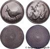 FRANCE Médaille animalière - Vanneau, Épreuves de contrôl ANIMAUX Monnaie de Paris 1985 (84mm, 842,36g, 12h) -