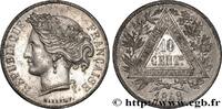 FRANCE Concours de 10 centimes, essai en étain par Marrel II REPUBLIC Paris 1848 (30mm, 7,99g, 6h) -