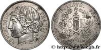 FRANCE Concours de 5 francs, essai en étain par Leclerc II REPUBLIC Paris 1848 (37mm, 17,65g, 6h) -