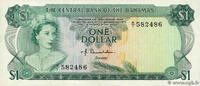 BAHAMAS 1 Dollar BAHAMAS 1 Dollar 1974 VF -