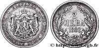 BULGARIA 2 Leva Alexandre Ier BULGARIA Saint-Pétersbourg 1882 (27mm, 9,87g, 6h) -