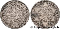 MOROCCO 2 1/2 Dirhams (1/4 Rial) Hassan I an 1299 MOROCCO Paris 1881 (26mm, 7,24g, h) -