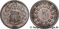 UNITED STATES OF AMERICA 5 Cents bouclier variété sans rayons entre les éto UNITED STATES OF AMERICA Philadelphie 1868 (20,5mm, 4,94g, 6h) -