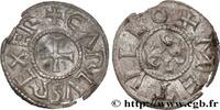 FRANCE Denier CHARLES II LE CHAUVE / THE BALD Melle s.m. (20,5mm, 1,37g, 2h) -