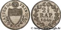 SWITZERLAND - CANTON OF FRIBOURG 2 1/2 Rappen - Canton de Fribourg SWITZERLAND - CANTON OF FRIBOURG 1846 (18mm, 1,32g, 6h) -
