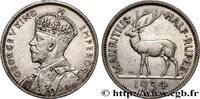 MAURITIUS 1/2 Rupee (Roupie) Georges V MAURITIUS 1934 (23,2mm, 5,84g, 12h) -