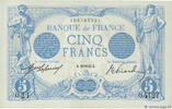 FRANCE 5 Francs BLEU FRANCE 5 Francs BLEU 1915 XF+ -
