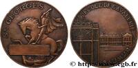 FRANCE Médaille, Saint Georges, École de cavalerie ARMÉES 49 - Saumur n.d. (60mm, 87,18g, 12h) -