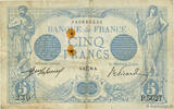 FRANCE 5 Francs BLEU FRANCE 5 Francs BLEU 1915 F -