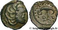 FRANCE Bronze YLLYCCI à l’oiseau, classe IX SENONES (Area of Sens) c. avant 52 AC. (16mm, 2,43g, 6h) -