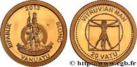 VANUATU 20 Vatu Proof Homme de Vitruve VANUATU 2013 (11mm, 0,50g, 12h) -