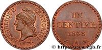 FRANCE Un centime Dupré, IIe République II REPUBLIC Paris 1848 (18mm, 1,98g, 6h) -