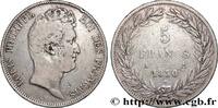 FRANCE 5 francs type Tiolier sans le I, tranche en relief LOUIS-PHILIPPE I Paris 1830 (37mm, 24,47g, 6h) -