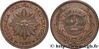 URUGUAY 2 Centesimos soleil URUGUAY Paris 1869 (30mm, 10,36g, 6h) -