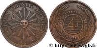 URUGUAY 4 Centesimos URUGUAY Paris 1869 (35mm, 19,88g, 6h) -