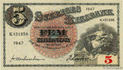 SWEDEN 5 Kronor SWEDEN 5 Kronor 1947 UNC- -