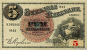 SWEDEN 5 Kronor SWEDEN 5 Kronor 1943 XF+ -