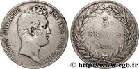 FRANCE 5 francs type Tiolier sans le I, tranche en creux LOUIS-PHILIPPE I Paris 1830 (37mm, 24,58g, 6h) -
