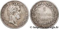 FRANCE 5 francs type Tiolier avec le I, tranche en creux LOUIS-PHILIPPE I Rouen 1830 (37mm, 24,64g, 6h) -