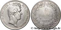 FRANCE 5 francs type Tiolier avec le I, tranche en creux LOUIS-PHILIPPE I Lyon 1830 (37mm, 24,58g, 6h) -