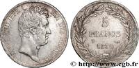 FRANCE 5 francs type Tiolier avec le I, tranche en creux LOUIS-PHILIPPE I Nantes 1830 (37mm, 24,84g, 6h) -