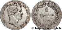 FRANCE 5 francs type Tiolier avec le I, tranche en creux LOUIS-PHILIPPE I Nantes 1830 (37mm, 24,84g, 6h) -